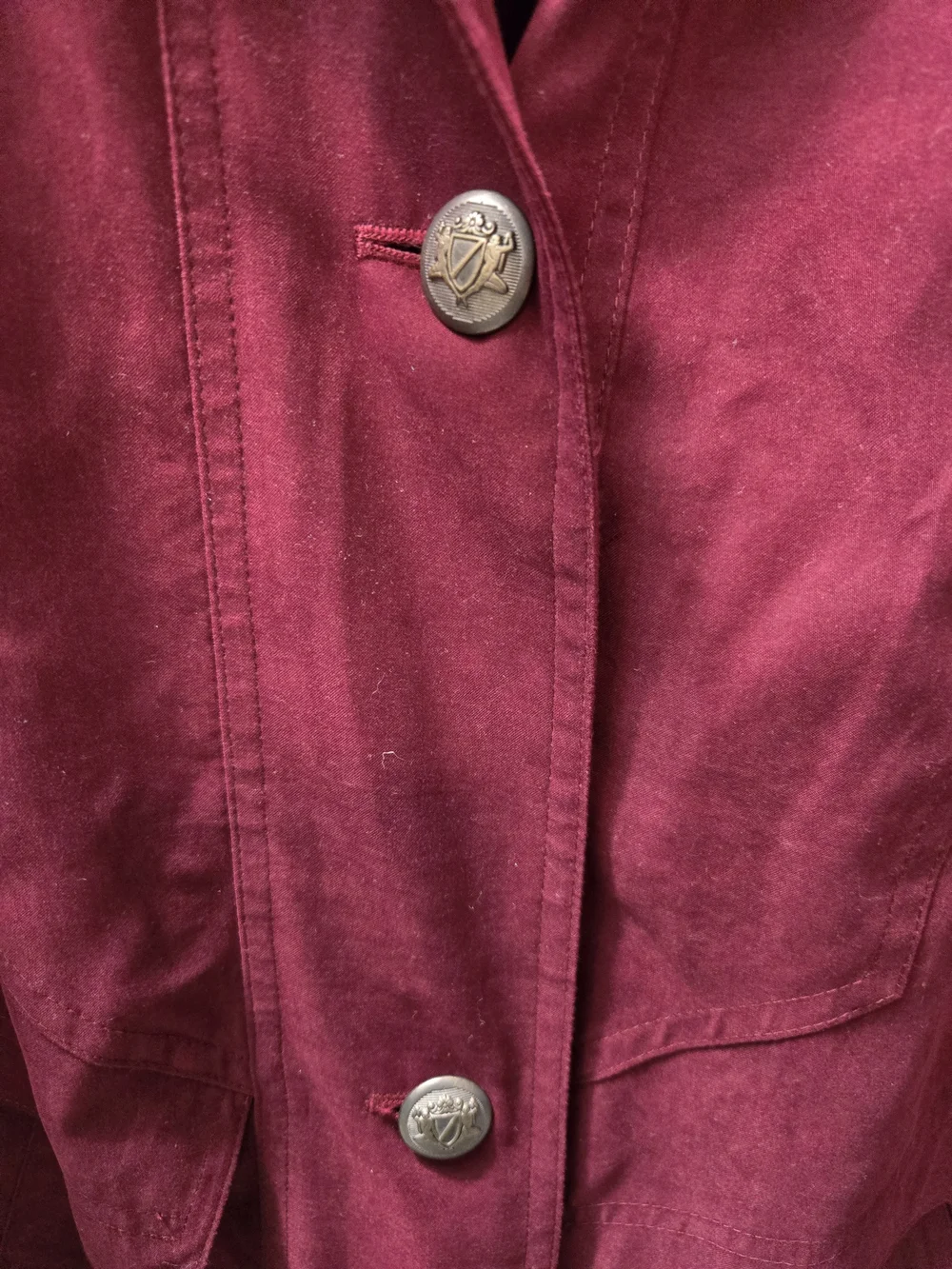 Jacqueline Ferrar Plum Button-Front Trench Coat